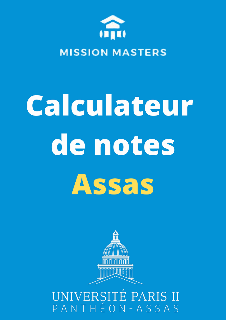 Calculateur de note Assas par Mission Masters